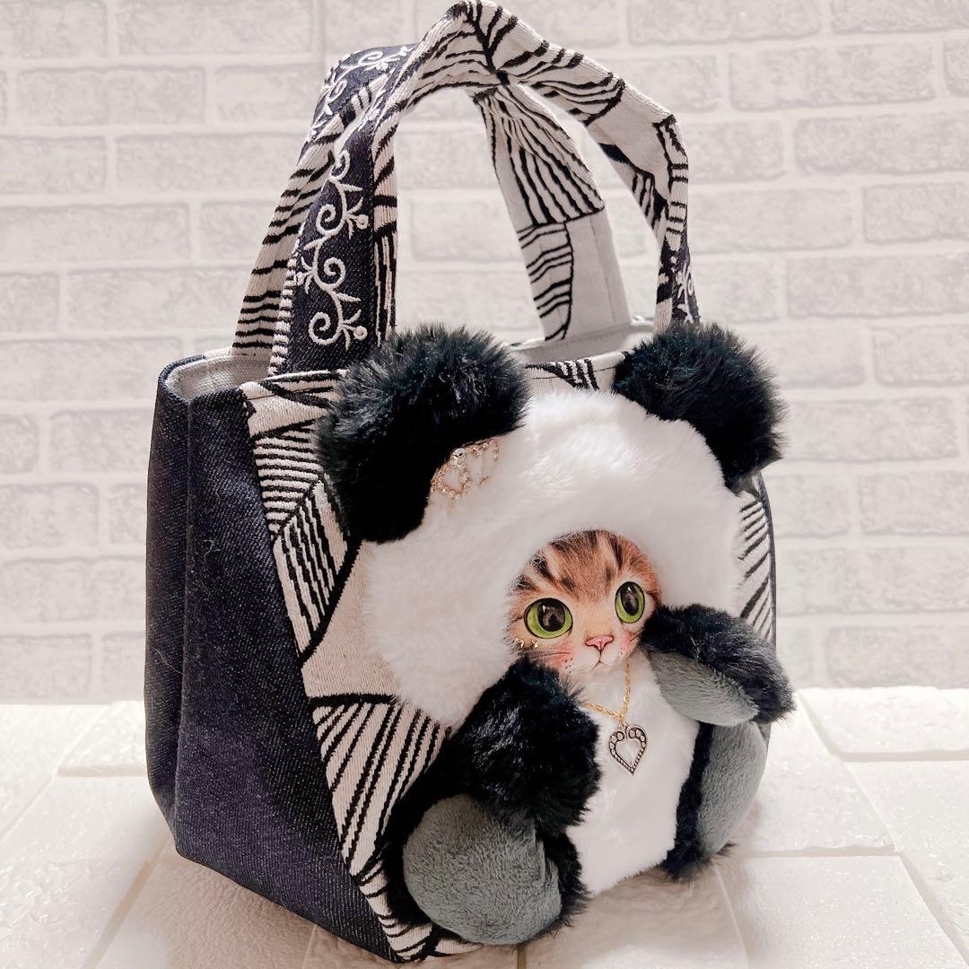 ハンドメイド コヤンイサムチョン トートバッグ サンダー パンダ 猫ちゃん