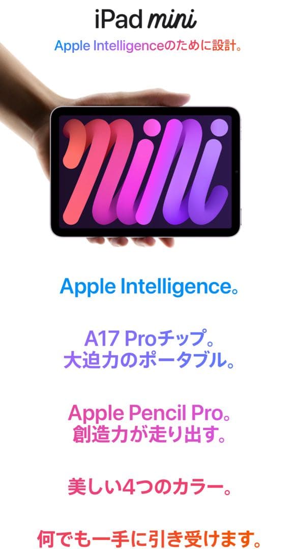 ほぼ新品 Apple iPad mini 7 256GB スペースグレイ