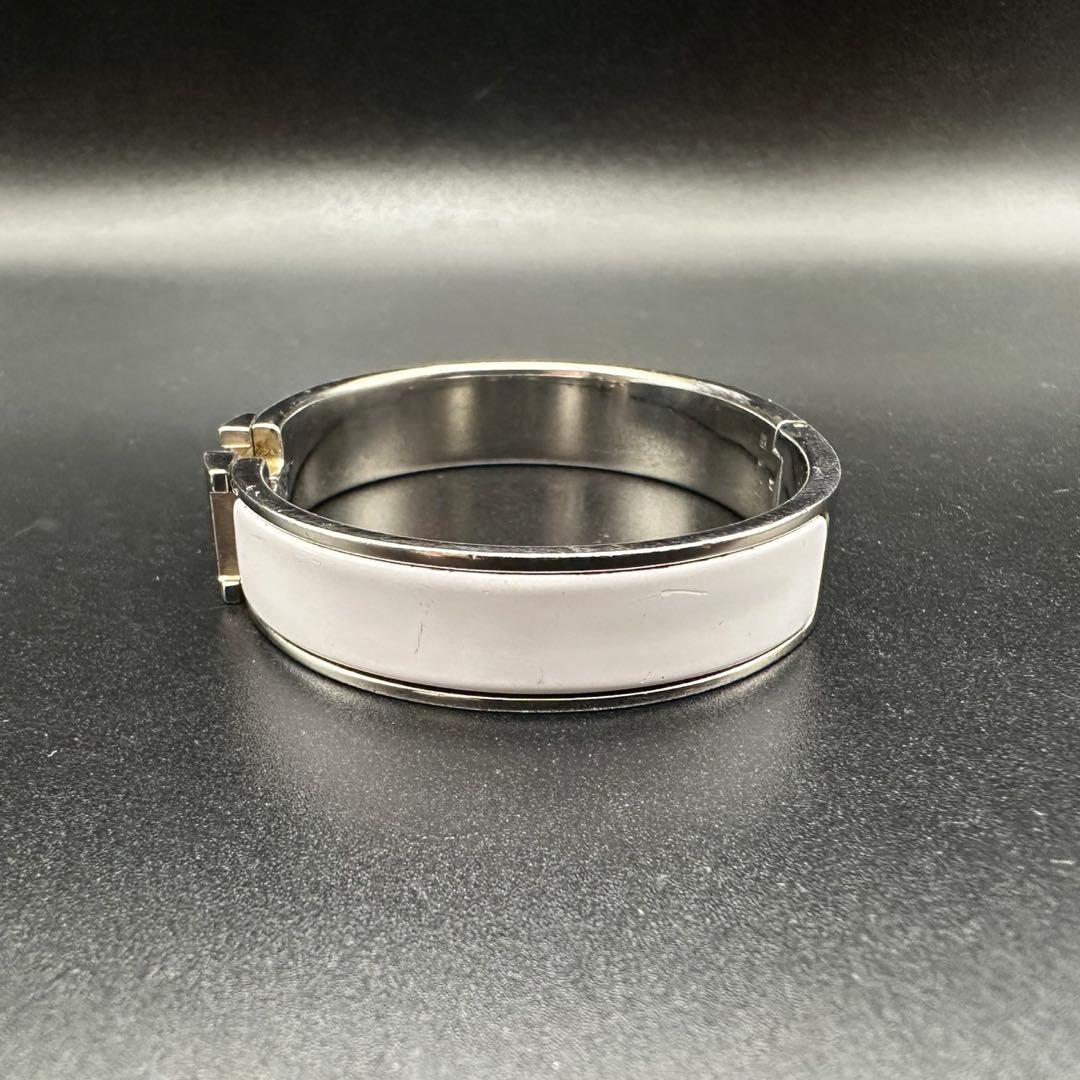 美品✨　エルメス　バングル　ブレスレット　Hクリック　 シルバー　885