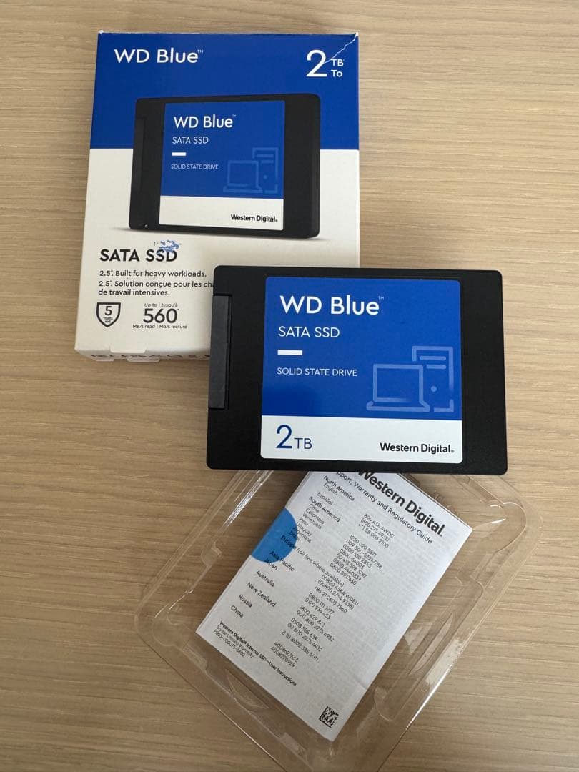 外付けハードディスク・ドライブ WD Blue 2TB SATA SSD