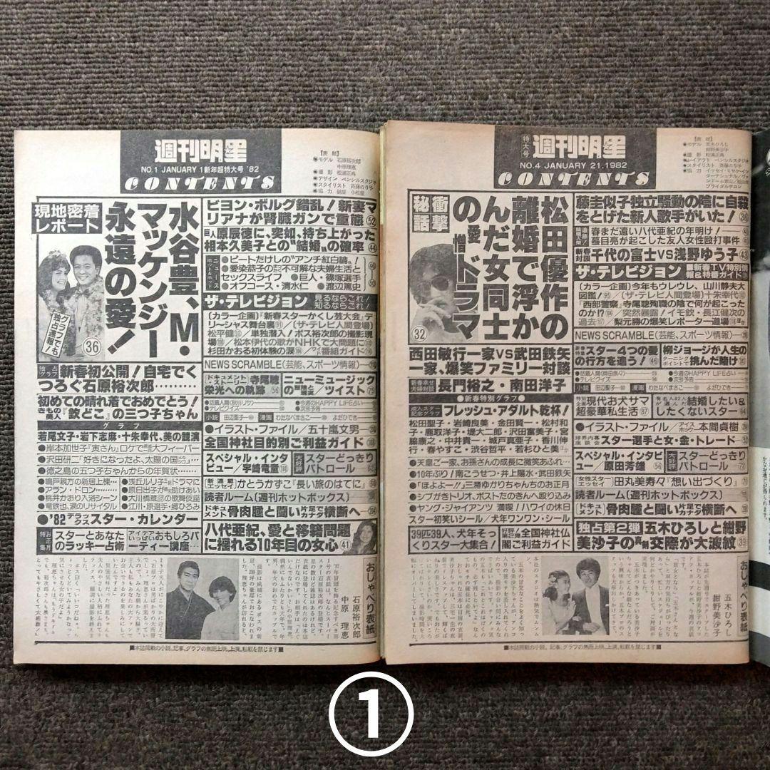 レトロ　昭和57年　1982年　週刊明星　14冊セット　当時物