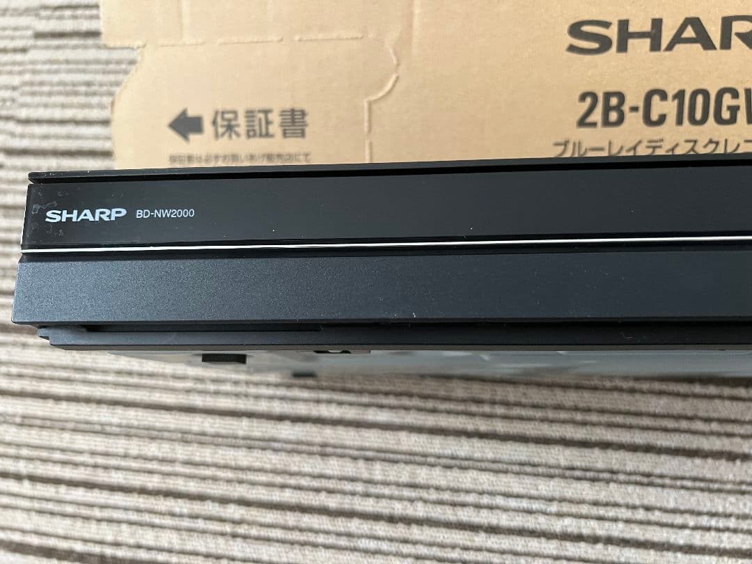【ジャンク品】SHARP BD-NW2000 ブルーレイレコーダー