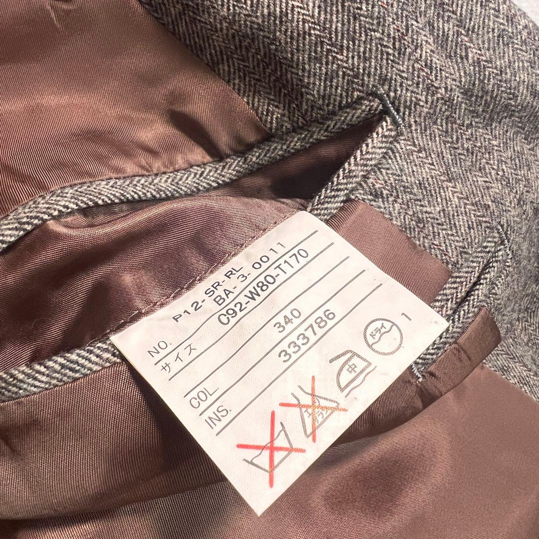 【極美品】ポロラルフローレン ブラウンヘリンボーン ウールサキソニー A5
