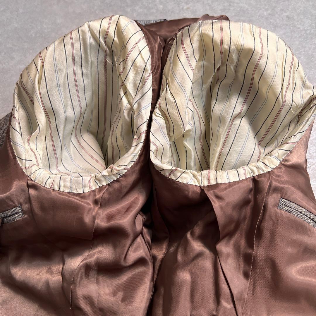 【極美品】ポロラルフローレン ブラウンヘリンボーン ウールサキソニー A5