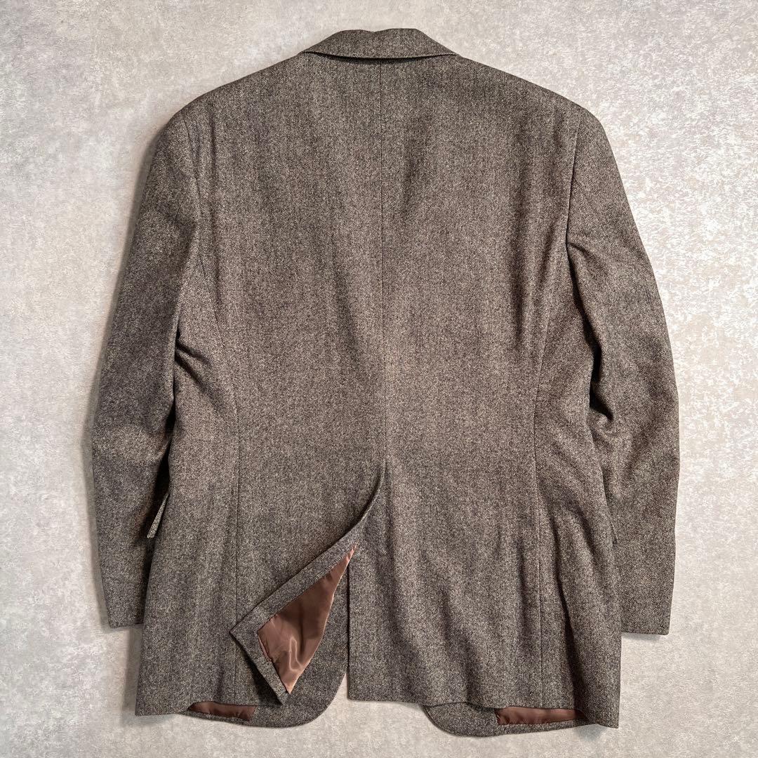 【極美品】ポロラルフローレン ブラウンヘリンボーン ウールサキソニー A5
