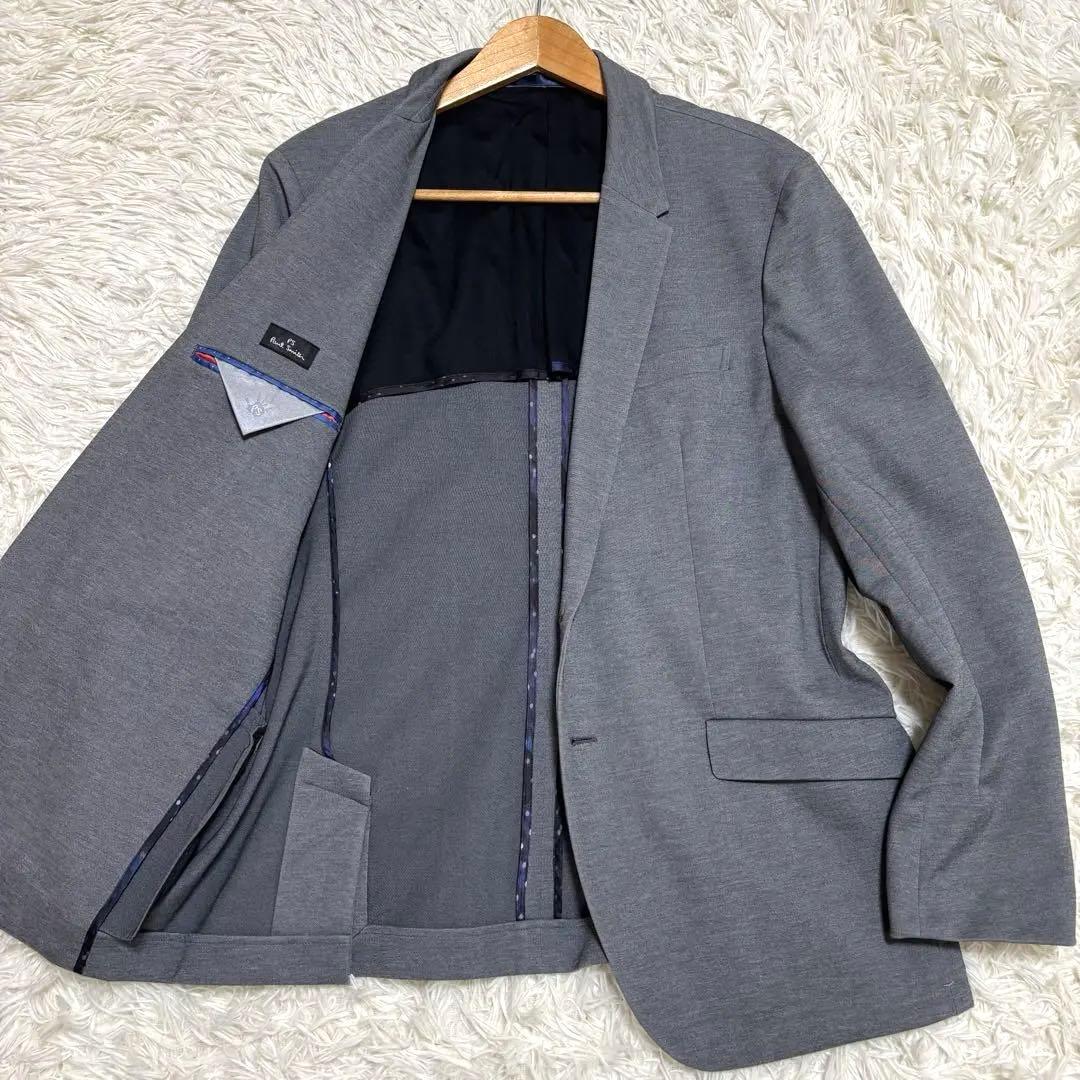 ✨️極美品 希少サイズ ポールスミス テーラードジャケット 背抜き 2L グレー