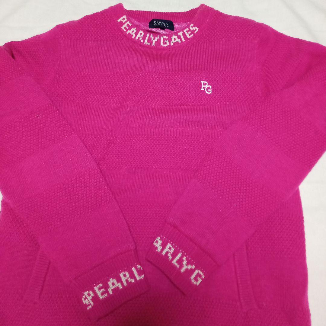 PEARLY GATES ピンク ニット ブルゾン サイズ1