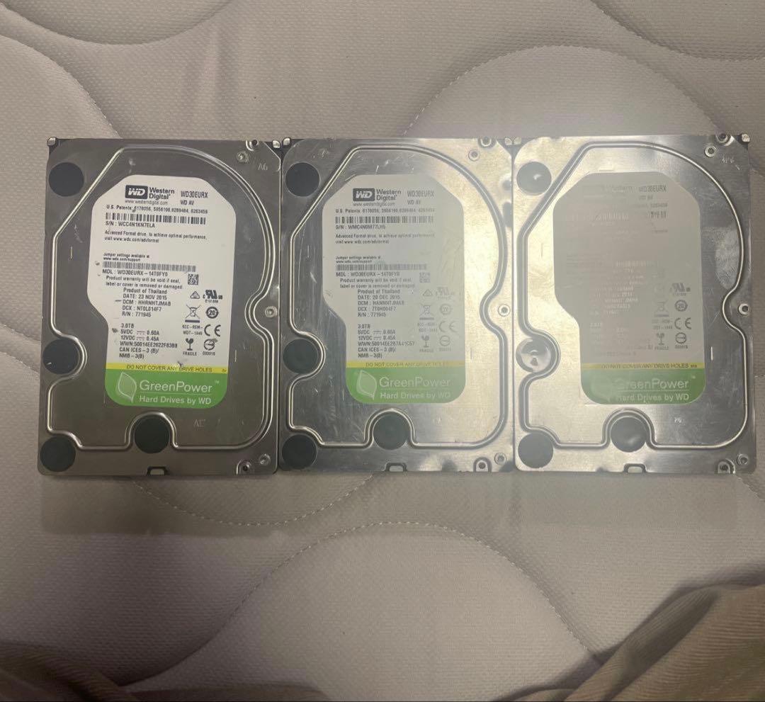 Western Digital HDD 3TB 3個 管理No.06
