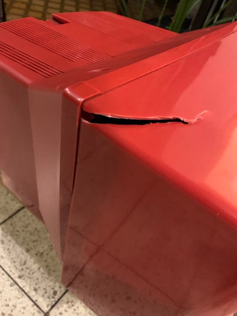 NEC カラーテレビジョン受信機　C-15z12v 赤色ブラウン管テレビ