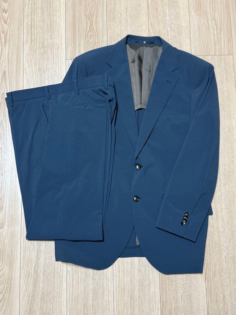 【1/3まで値引】 【未着用】オンワード樫山 ネイビー 洗えるスーツ