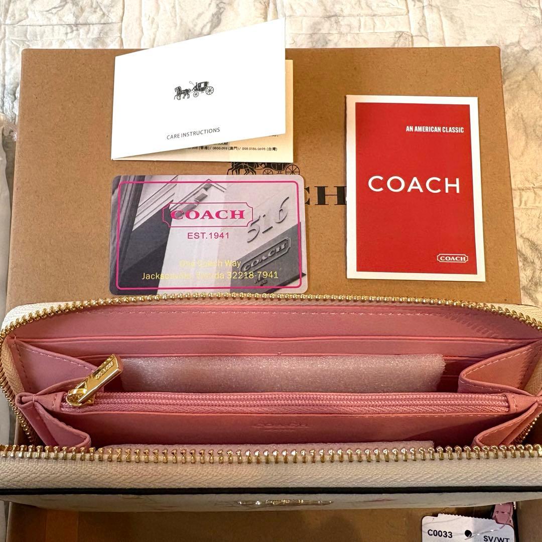 新品未使用✨COACH コーチ 花柄 フローラル 長財布 ラウンドファスナー