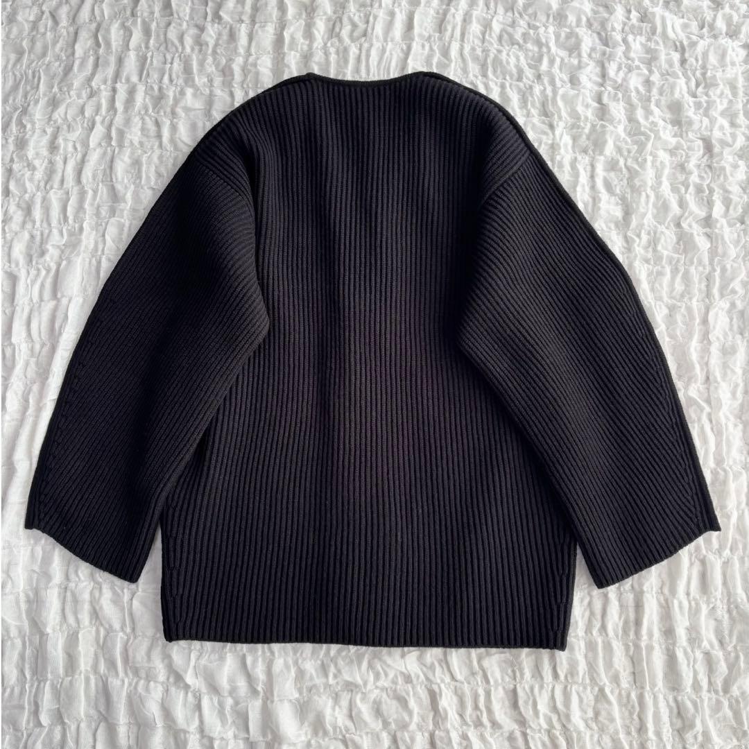 【美品】 H BEAUTY&YOUTH ウールナイロンリブカーディガン