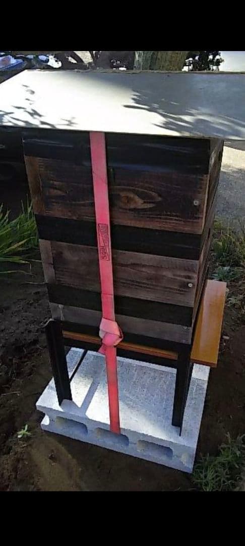 重箱式巣箱台　２台　280ミリ用　ニホンミツバチ　鉄製台