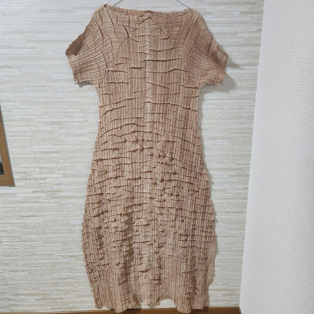 【L】イッセイミヤケ ワンピース プリーツ加工