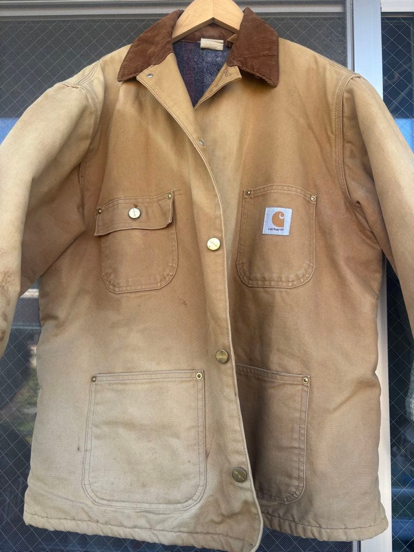 Carhartt ベージュカバーオール星タグ
