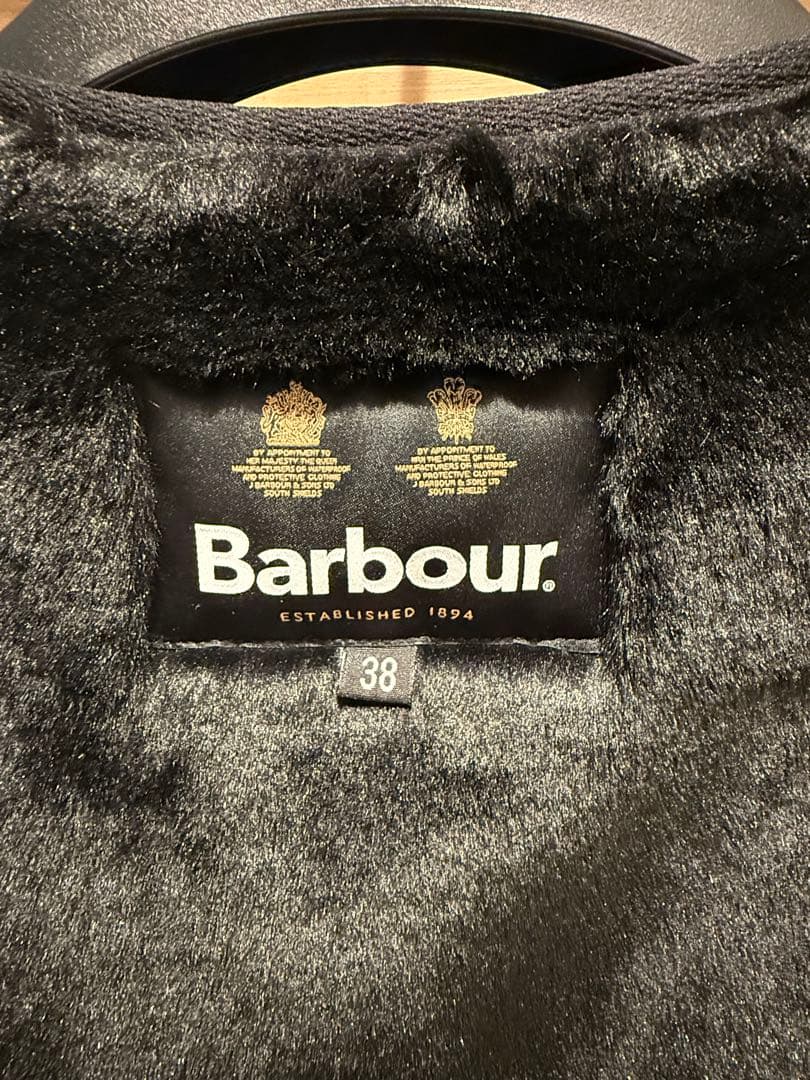 バブアー Barbour フロントジップ ファー ライナー ベスト 38