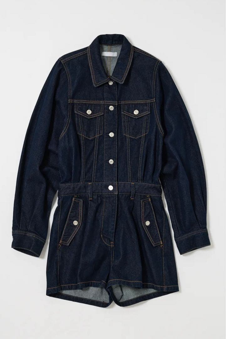 MOUSSY DENIM SHORT ジャンプスーツ デニム one wash
