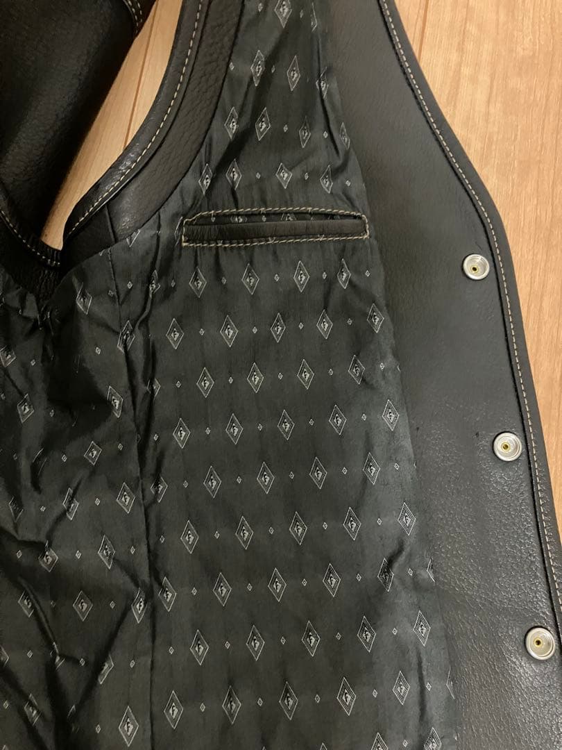 極美品　フラットヘッド　ディアスキン　ベスト　サイズ40 M〜L