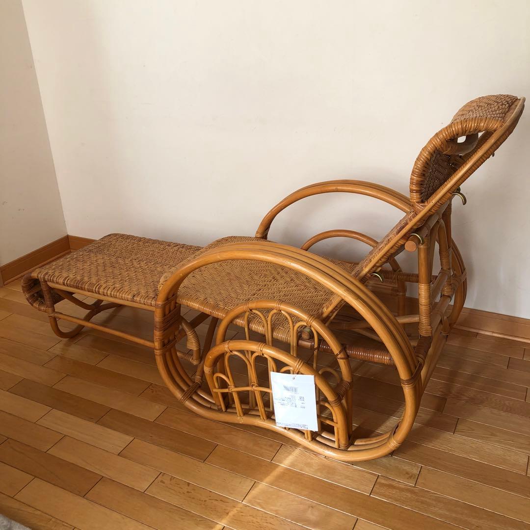 ラタン　三つ折寝椅子　A200 未使用品