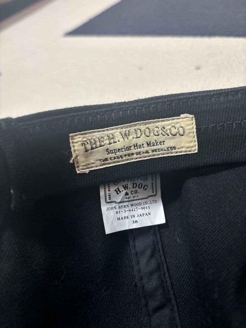 THE H.W.DOG&CO トラッカーキャップ タグ付き ブラック 38サイズ