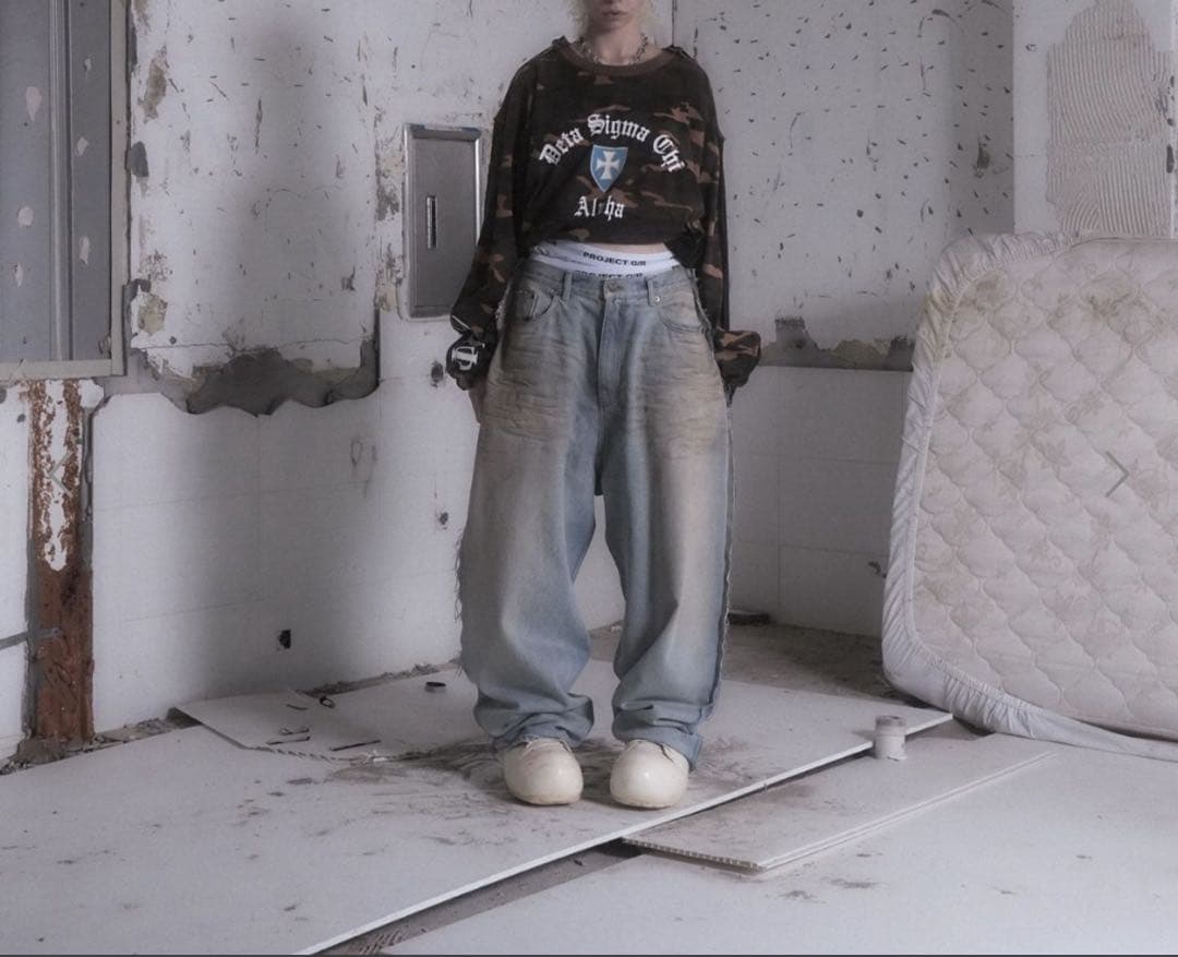 完売品PROJECT G/R TWO FACE DENIM PANTS BLK