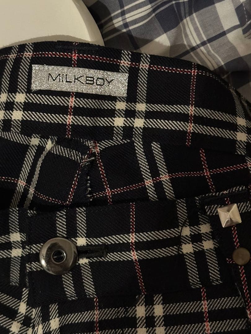 MILKBOY studs check slacks 00s 裏原系