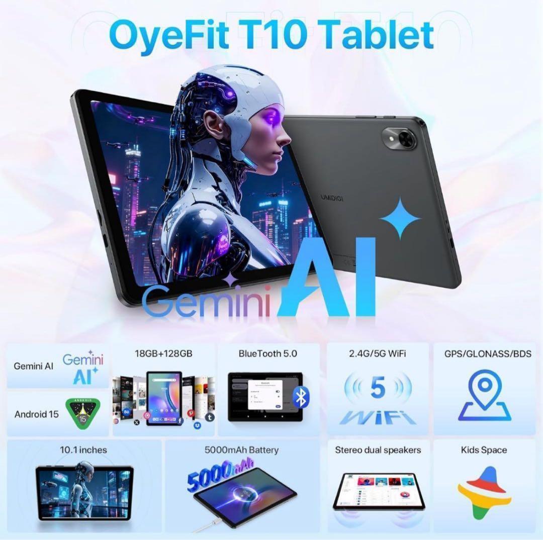 【Android 15 Gemini AI タブレット】10インチ