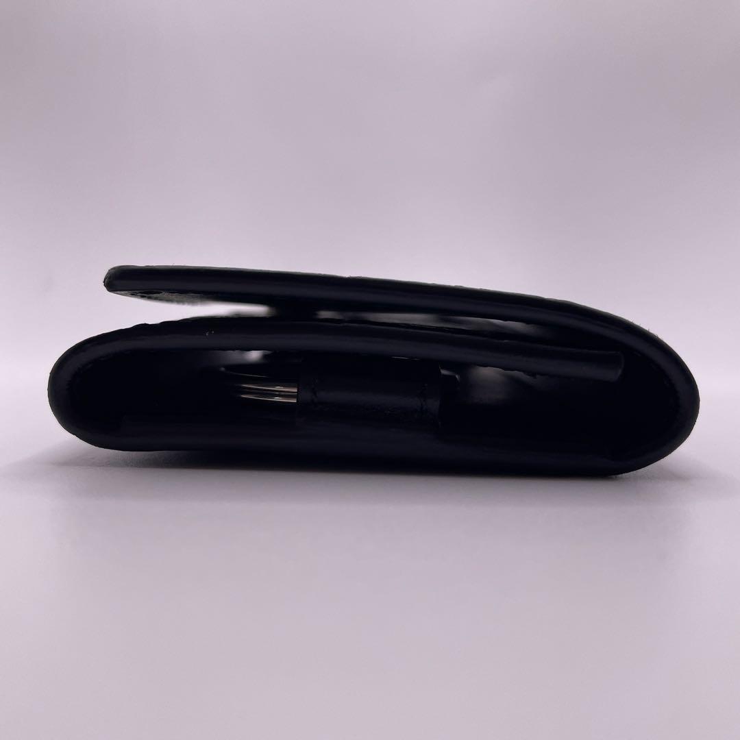 極美品＊ CELINE セリーヌ クロコ型押し レザー 6連キーケース ブラック