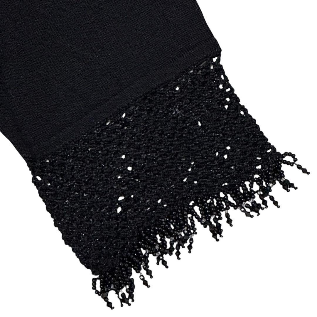 美品✨LEONARD レオナール シルク100% カーディガン ニット 黒 LL