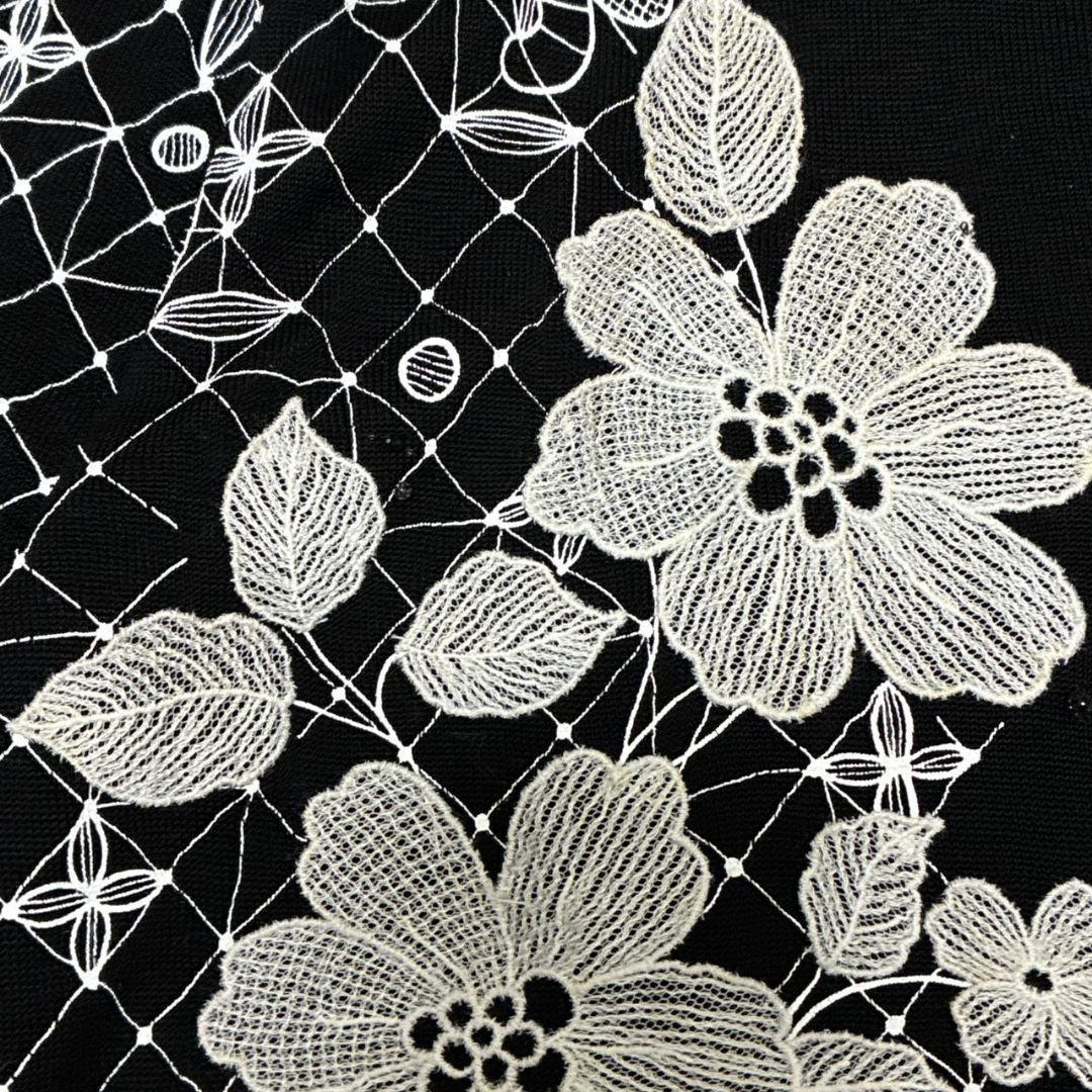 美品✨LEONARD レオナール シルク100% カーディガン ニット 黒 LL