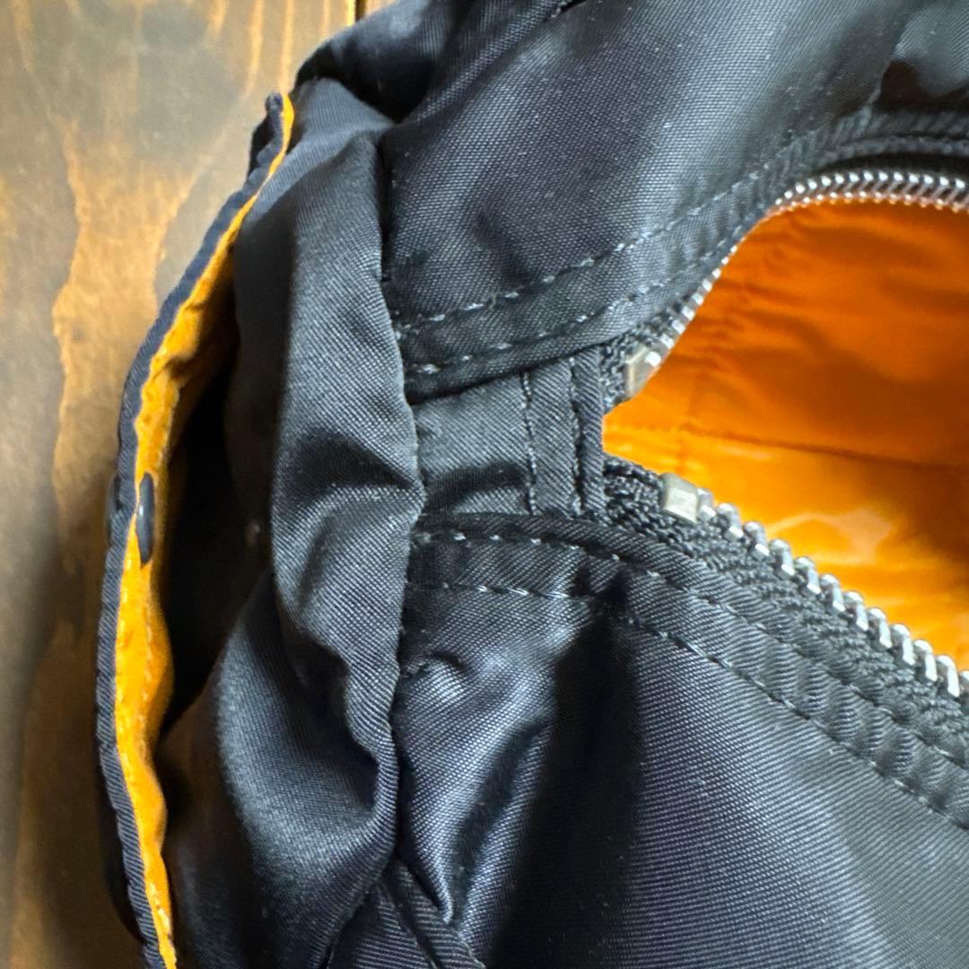 ポータータンカーブラック ×オレンジナイロン ドラムバッグ