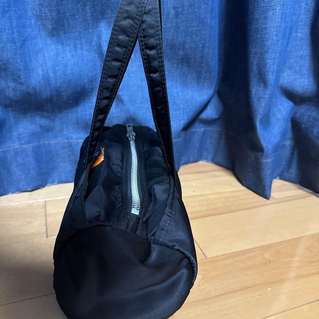 ポータータンカーブラック ×オレンジナイロン ドラムバッグ