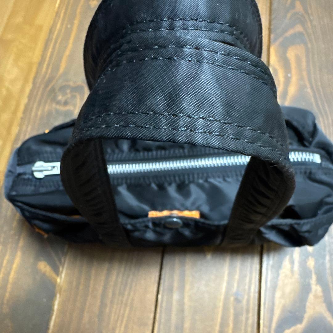 ポータータンカーブラック ×オレンジナイロン ドラムバッグ