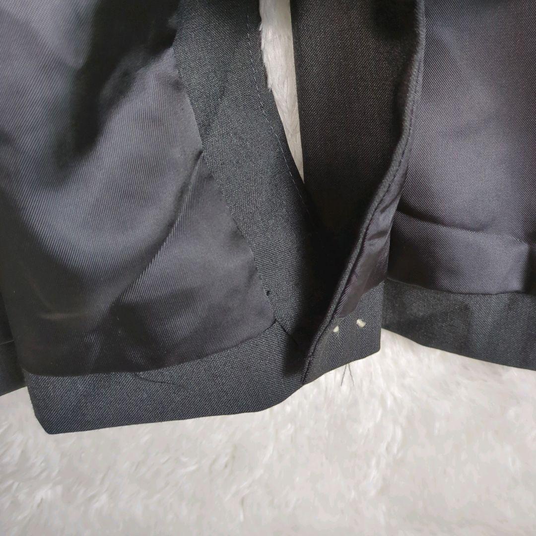 ダブルブレストジャケット 38(M) カシミヤ混 ウール ブラック系 古着