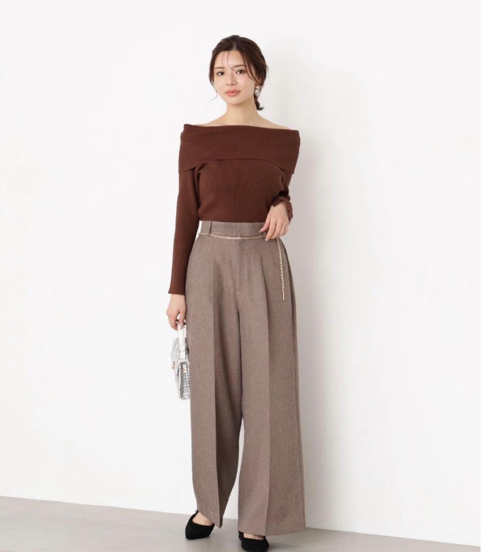 プロポーションボディドレッシング ＜谷川菜奈さんコラボ＞チェーン付きワイドパンツ