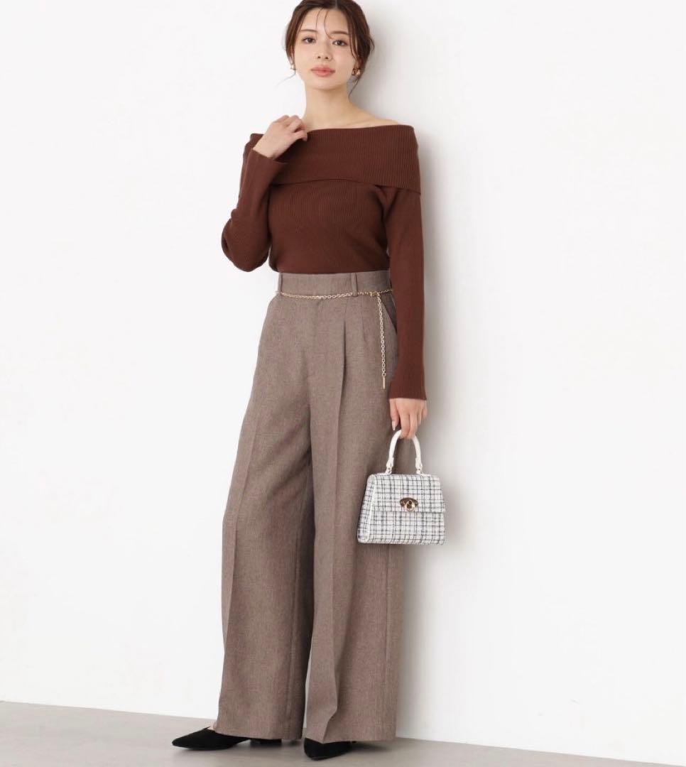 プロポーションボディドレッシング ＜谷川菜奈さんコラボ＞チェーン付きワイドパンツ