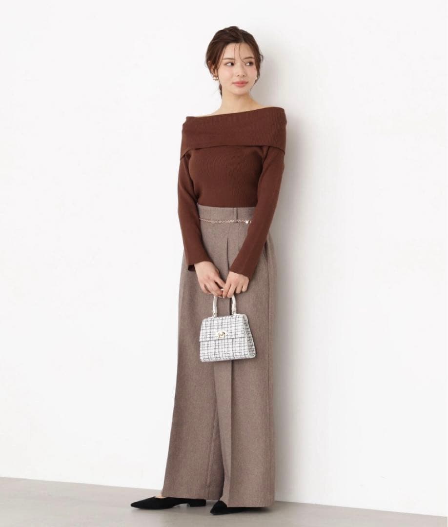 プロポーションボディドレッシング ＜谷川菜奈さんコラボ＞チェーン付きワイドパンツ