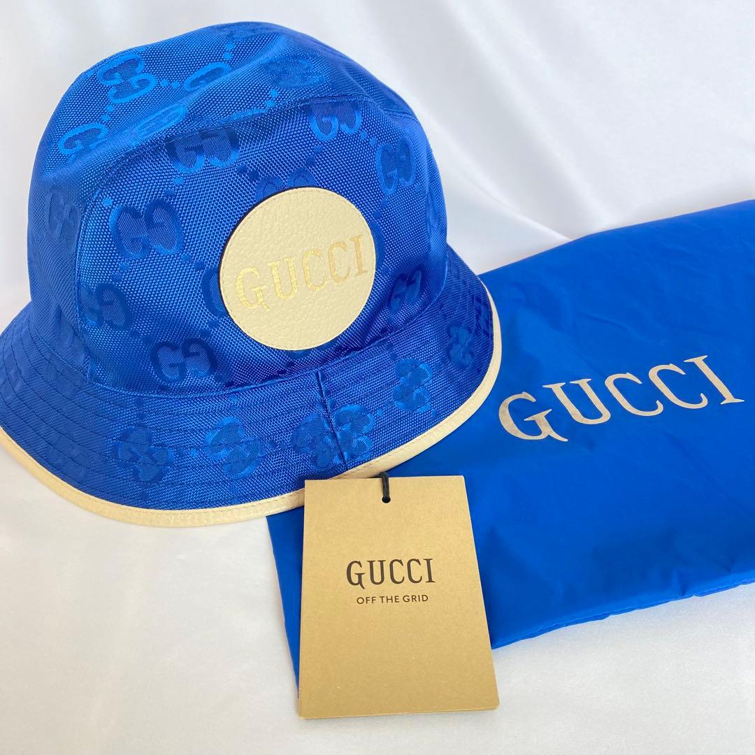 GUCCI 確実正規品✨ 新品未使用 バケットハット GGハット 保存袋付き