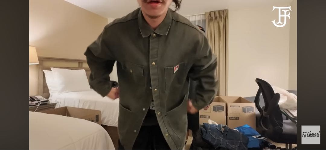 と*輔様 80s USA製 BEN DAVIS カバーオール グレー　FJチャン