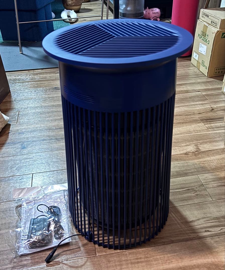 美品 ±0プラスマイナスゼロ 空気清浄機 ネイビー ブルー XQH-C030