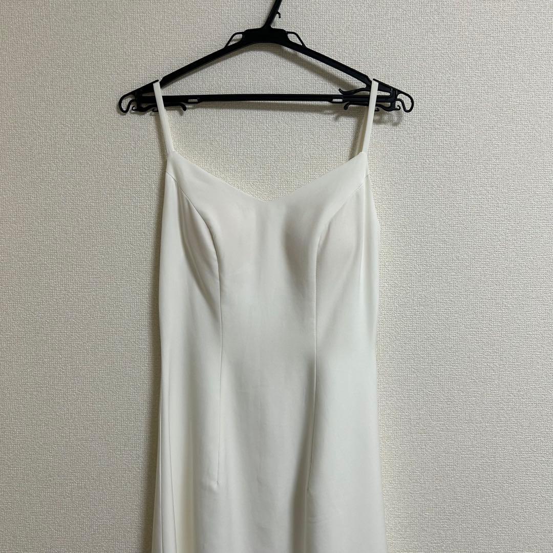 ホワイトフリル マーメイドドレス