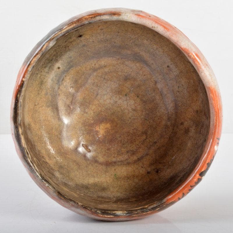 茶道具　楽吉左衛門　赤楽茶碗　共箱　M　R4715