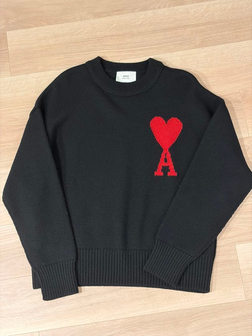 アミパリス AMI PARIS クルーネック ニット セーター ブラックSサイズ