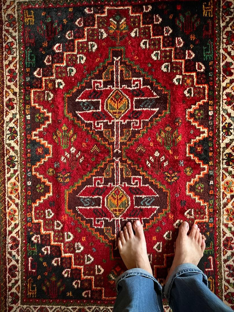 トライバルラグ　ヴィンテージラグ　ペルシャ絨毯　カシュガイ族　プリミティブアート