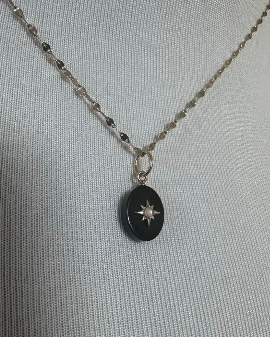 agete アガット　K10 チャーム　オニキス　オパール　販売証明書付き