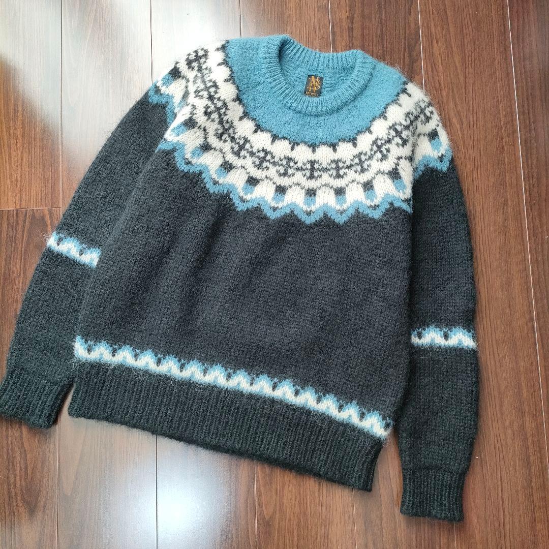 美品　BATONER ノルディック柄　モヘア　アルパカ　ニット　ノルディック