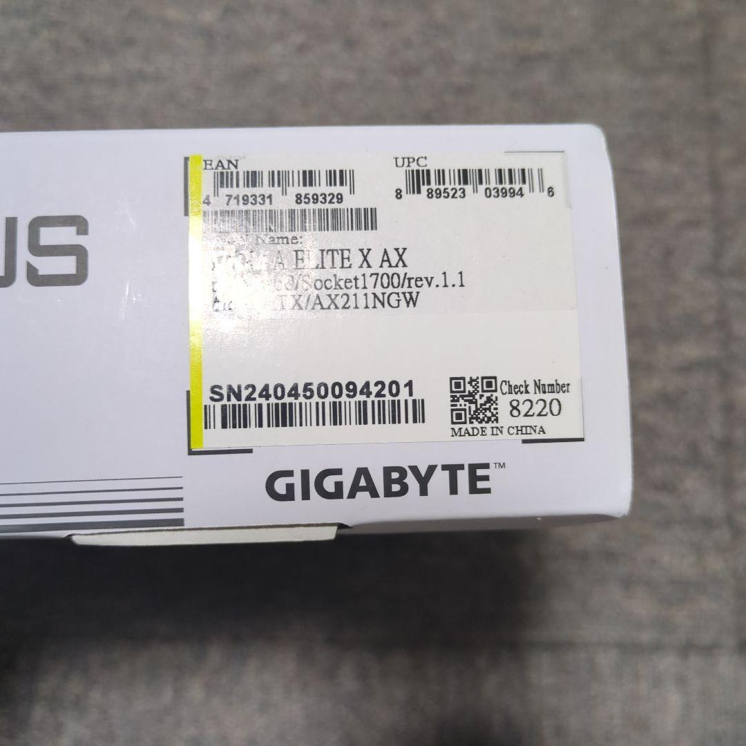 GIGABYTE B760M AORUS ELITE X AX 本体