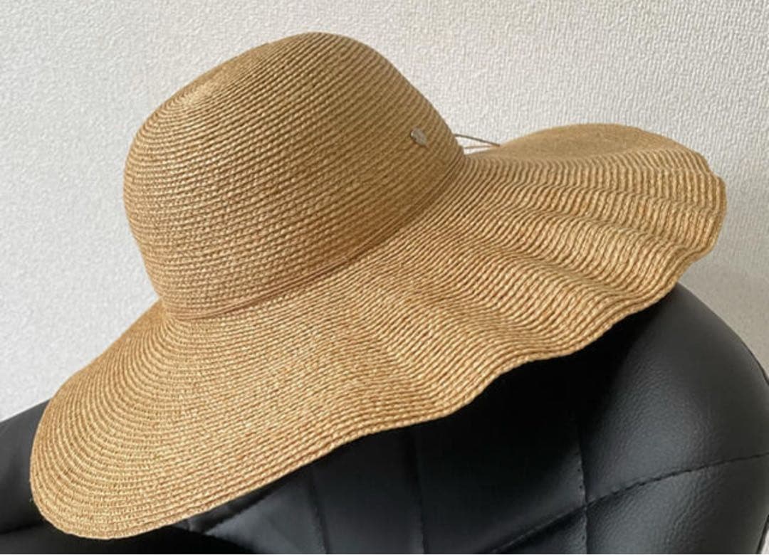 ヘレンカミンスキー　ラフィアハット　麦わら帽子 ストローハット　女優帽　つば広
