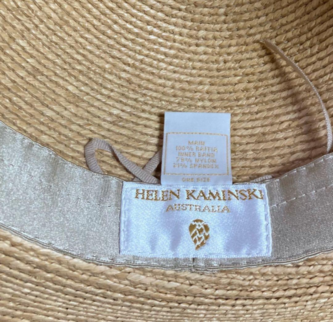 ヘレンカミンスキー　ラフィアハット　麦わら帽子 ストローハット　女優帽　つば広