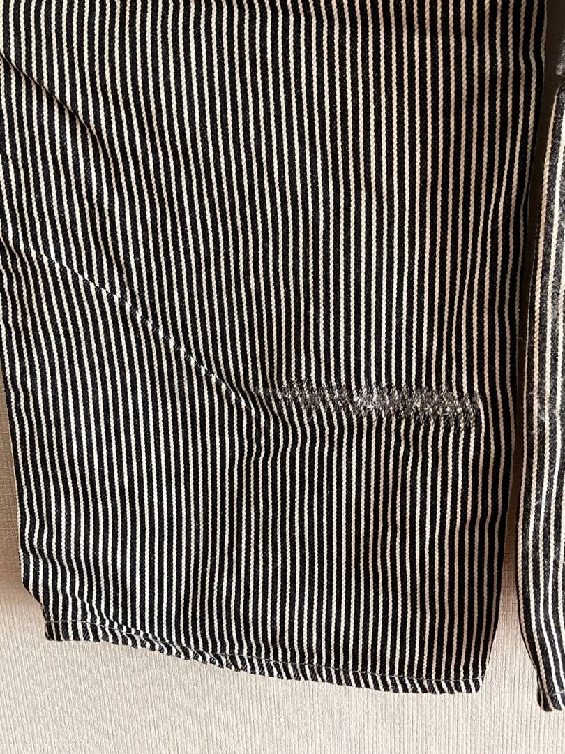 アイアンハート ヒッコリーストライプ オーバーオール 本店リペア有